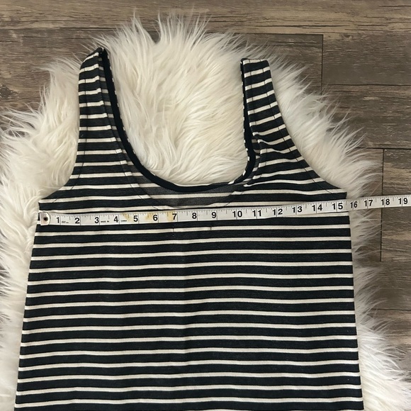 Madewell tank Striped blue and White Sleeveless Dress - Picture 5 of 6